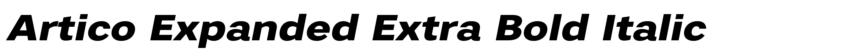 Artico Expanded Extra Bold Italic